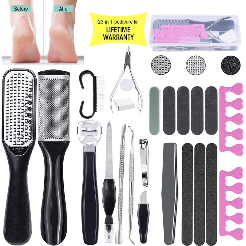 [Australia] - AdamStar 23 in 1 Pedicure Kit, Professional Tools Pedicure Sets, Foot File, Manicure, Toenail Completo Care Kit for for Women & Men Dry Dead Skin Pedicure Supplies at Home or Salon Best Gift 
