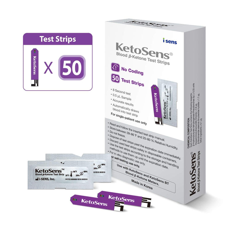 [Australia] - KetoSens Blood Ketone Test Strips - Ideal for The Keto Diet and Ketosis Monitoring - Includes 50 Test Strips 