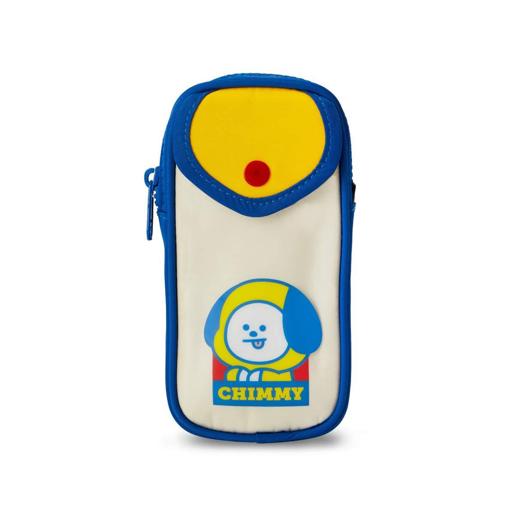 [Australia] - BT21 CHIMMY Character Retro Pencil Case Makeup Pouch Toiletry Bag with Zipper 