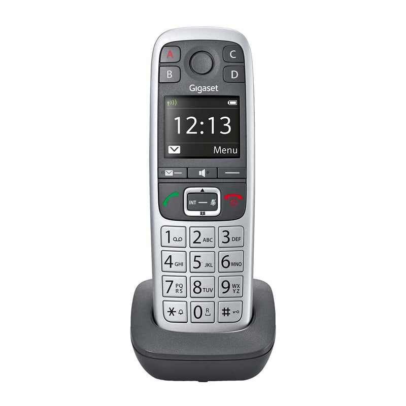 [Australia] - Gigaset E560H – Additional Handset for Cordless Senior Phone, SOS- Function, Landline Phone, Volume Amplification (Platinum, Pack of 1) E560H extra handset 