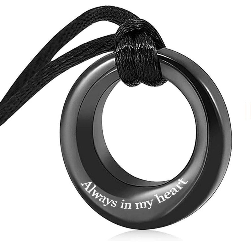 [Australia] - SexyMandala Urn Necklace for Ashes Cremation Jewelry Circle of Life Memorial Pendant Stainless Steel Keepsake for Men Women Always in My Heart X13 