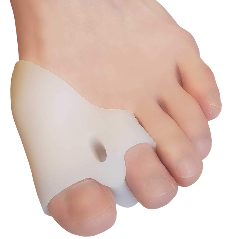 [Australia] - Chiroplax Bunion Corrector Relief Cushion Pads Guard Toe Separator Straightener Splint Protector Shield Spacer Sleeve Cover Hallux Valgus (4 Pads w/Shims, Size Regular) Size Regular (Pack of 4) 