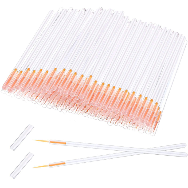 [Australia] - eBoot 100 Pack Disposable Eyeliner Brush Applicator Cosmetic Eye Wands Makeup Tool (Clear) 