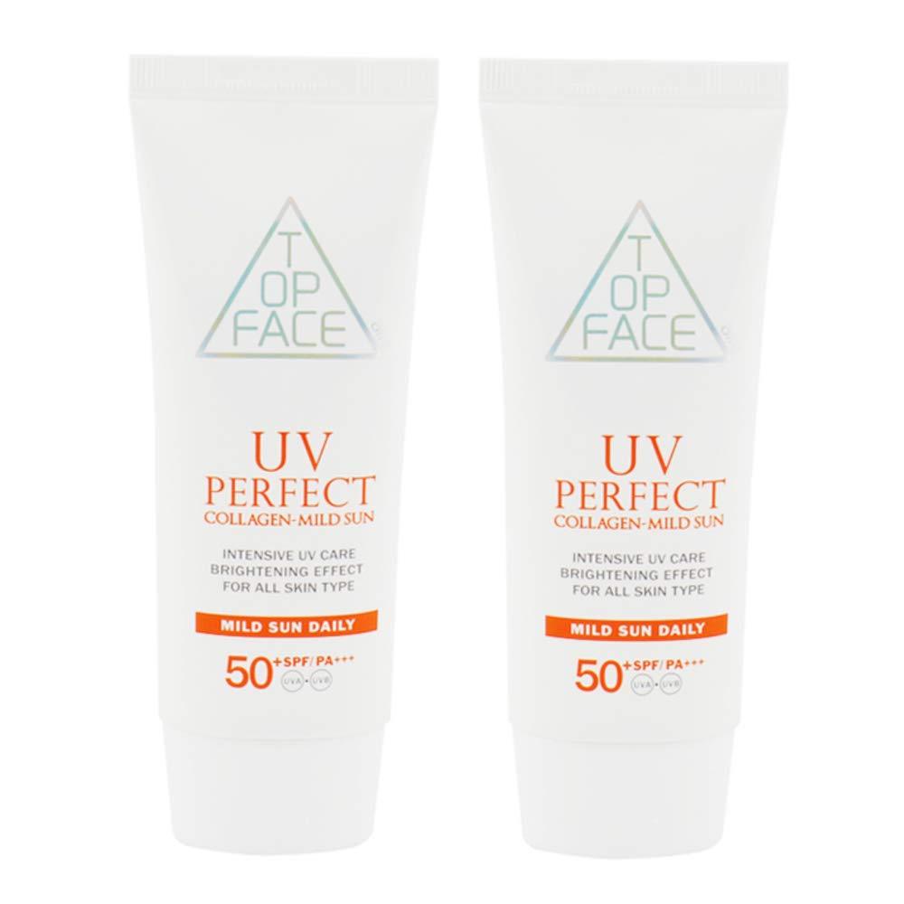 [Australia] - arraTOPFACE UV Perfect Collagen-Mild Sun SPF50+/PA+++ 70ml / 2.37 fl.oz (Pack of 2) UVA UVB blocking, Physical sunscreen. 