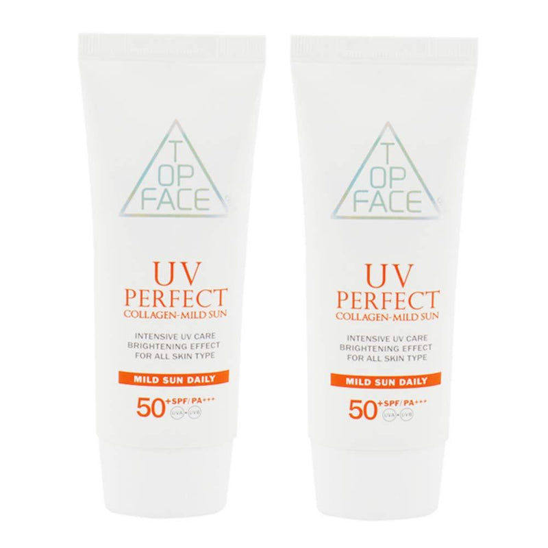 [Australia] - arraTOPFACE UV Perfect Collagen-Mild Sun SPF50+/PA+++ 70ml / 2.37 fl.oz (Pack of 2) UVA UVB blocking, Physical sunscreen. 