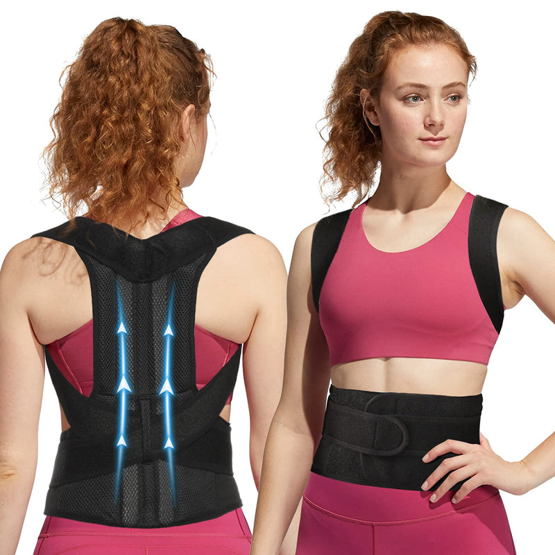 [Australia] - Back Brace for Women Men Adjustable Posture Corrector Improve Posture Lumbar Support Shoulder Lower Upper Back Pain Relief Medium 