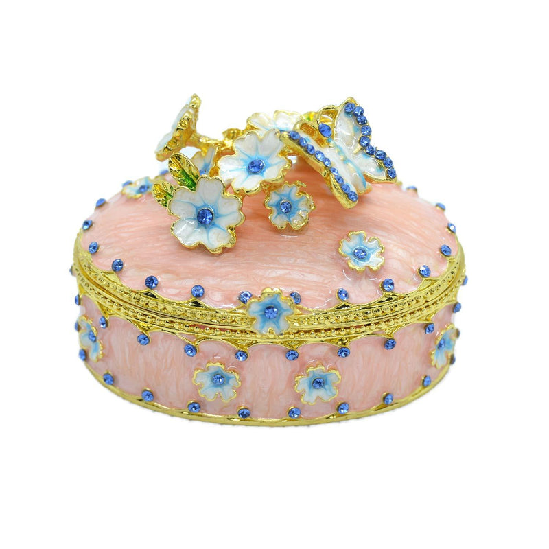 [Australia] - Aelidiya Butterfly Jewelry Box Trinket Box Decorative Trinket Jewelry Keepsake Storage Box Home Decor Pink 