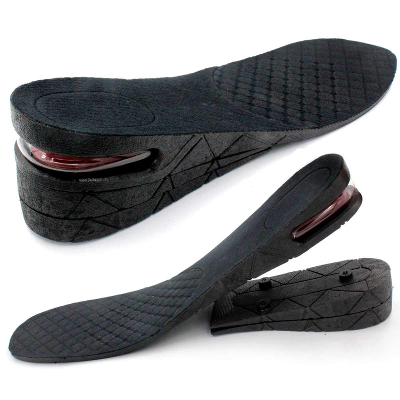 [Australia] - Height Increase Insoles, 3-Layer 1.2" to 2.75” Variable Height Increase Shoe Lifts, Air Cushion Taller Sole Lift, Heel Lift Shoe Height Inserts for Men and Women 3 layer 