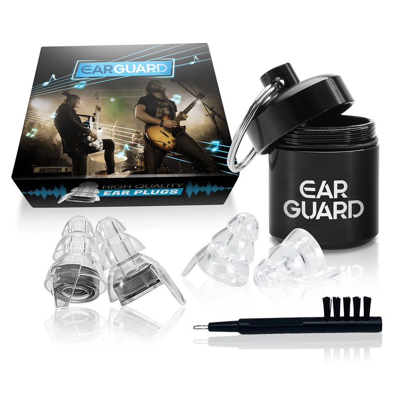 [Australia] - EarGuard High Fidelity Earplugs Music Earplugs Hearing Protection for Concerts, Musicians, Motorcycle, Airplanes, 23db Noise Reduction Earplugs 