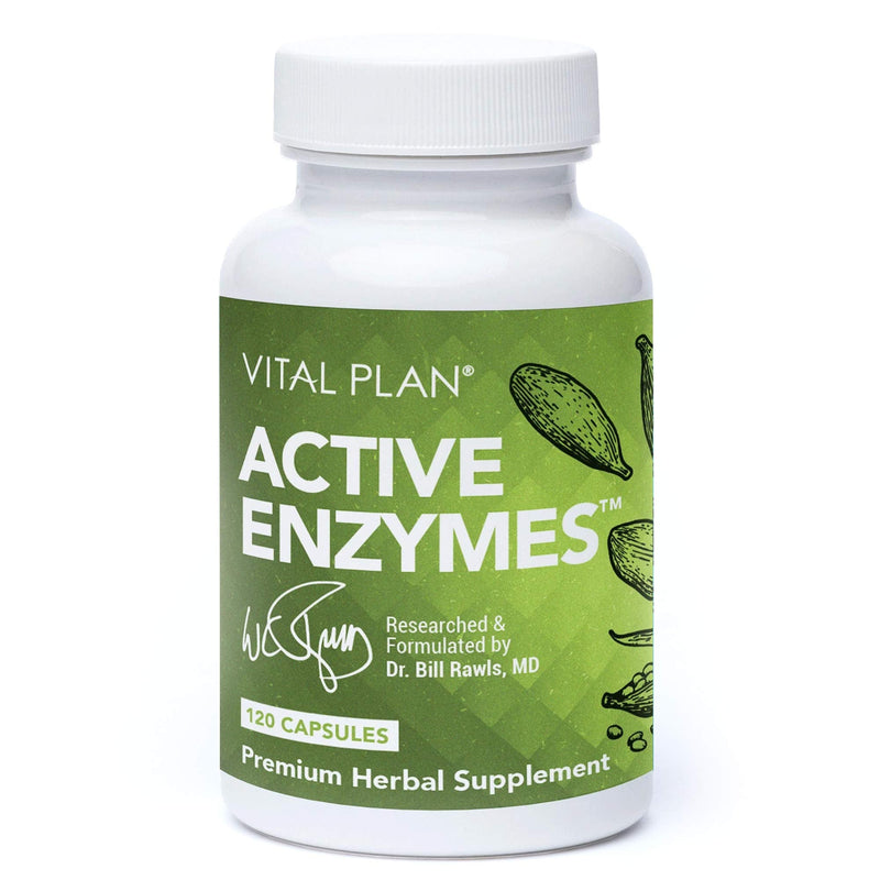 [Australia] - Vital Plan Active Enzymes Supplement by Dr. Bill Rawls - Digestive Enzymes for Gut Health & Digestion - Protease, Bromelain, Lactase, Amylase & Lipase 