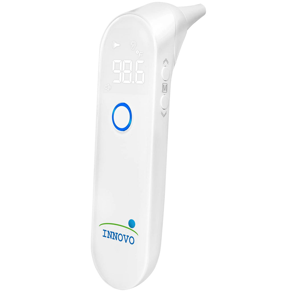 [Australia] - Innovo 2021 Newly Release Medical Ear Thermometer Digital Fever Termometro with Disposable Probes, Off-White 