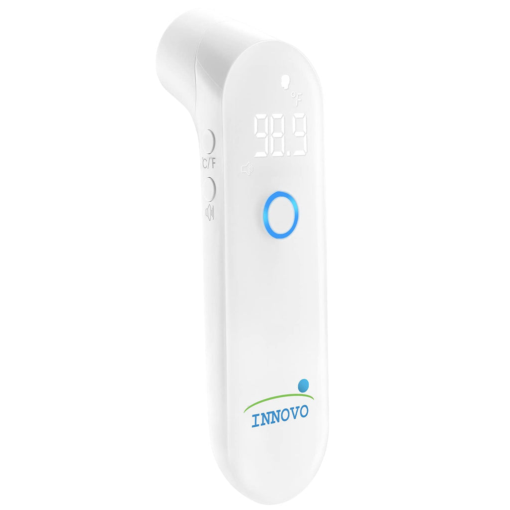 [Australia] - 2021 Newly Release Innovo Medical Touchless Forehead Thermometer, Non-Contact Fever Alert, Termometro Digital (Off-White), (iF100B) Off-white 