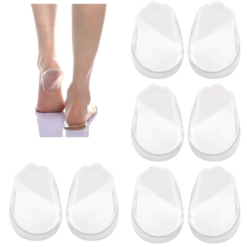 [Australia] - 4 Pairs Orthopedic Insoles for Men and Women, Medial & Lateral Heel Wedge Silicone Shoe Inserts, Height Increase Shoe Pad for Corrective Pronation, Supination, O/X Type Leg Corrective (Transparent) 4 Pairs Transparent 