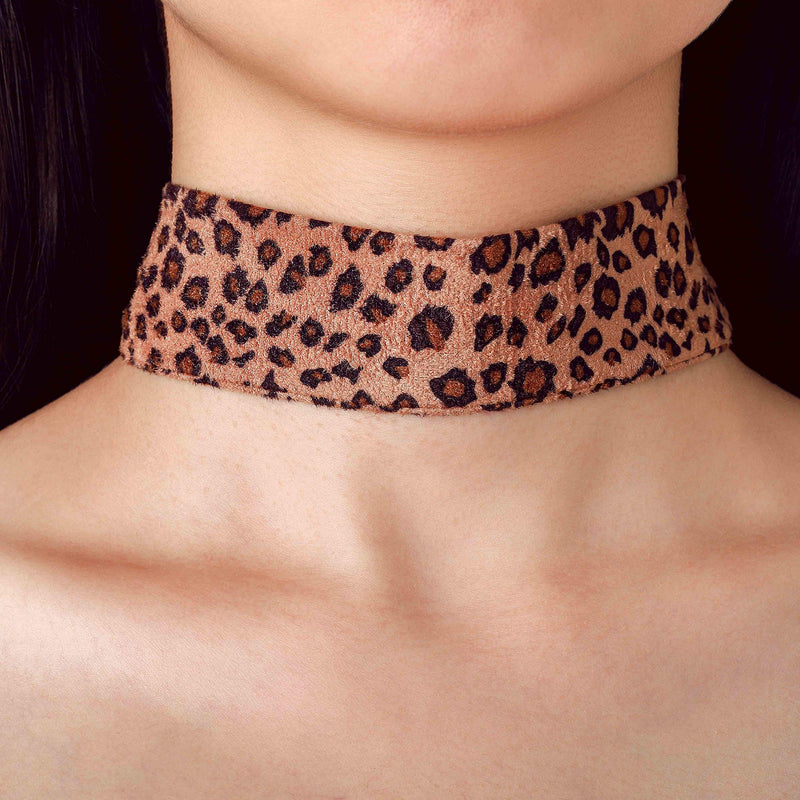 [Australia] - Adflyco Goth Leopard Choker Necklace Brown Chain Necklaces Jewelry for Women and Girls(SET5) SET5 