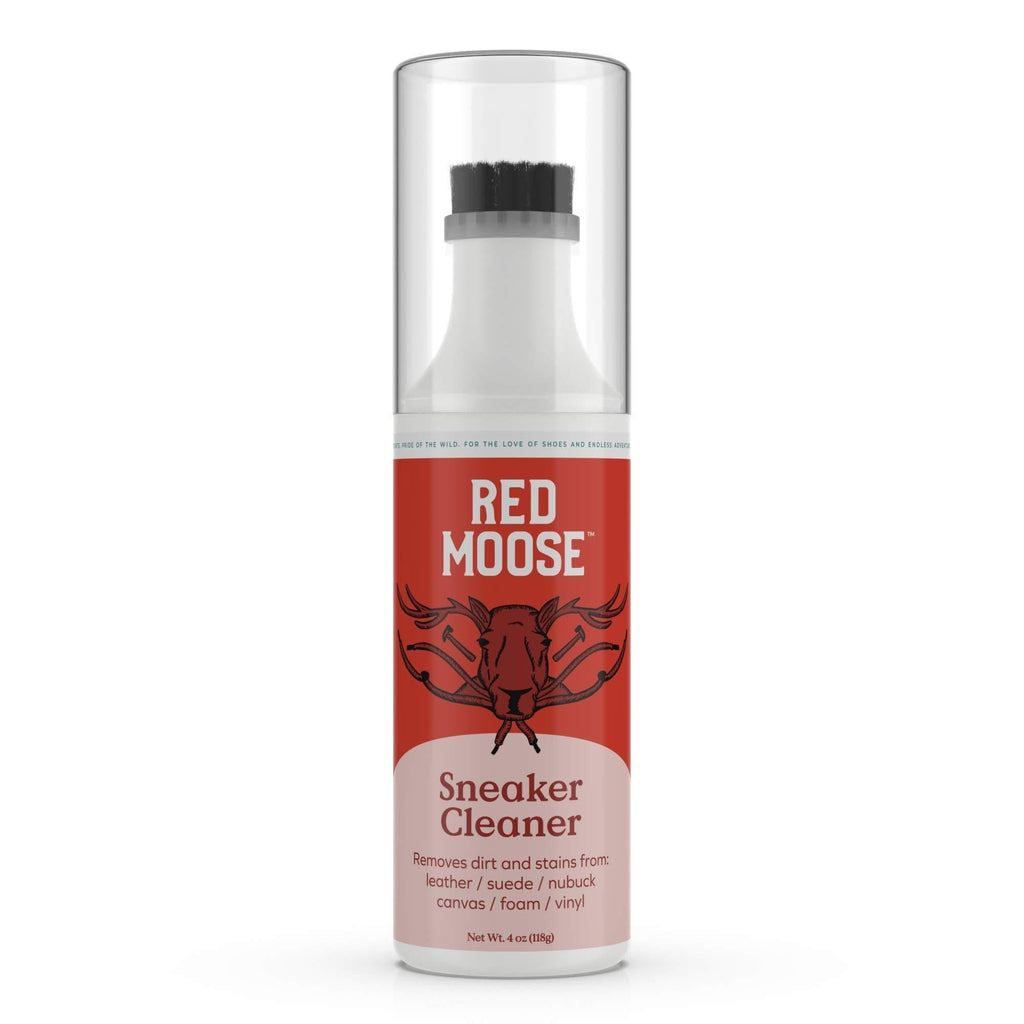 [Australia] - Red Moose Shoe and Sneaker Cleaner - 4 oz Foaming Stain Remover with Scrub Brush 