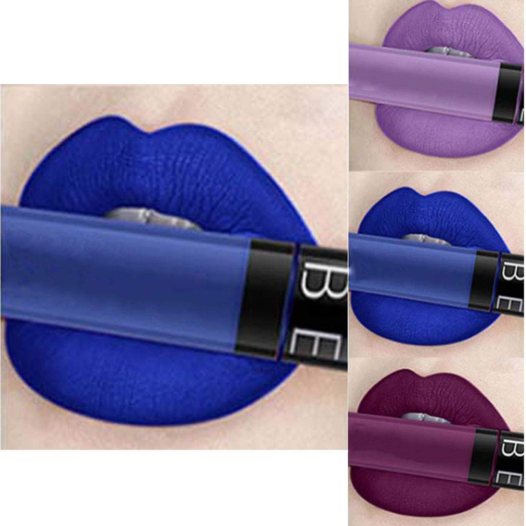 [Australia] - Edanta Matte Liquid Lipstick Velvet Cream Lip Gloss High Pigmented Lip Beauty Lipsticks Makeup for Women and Girls (A-Blue) A-Blue 