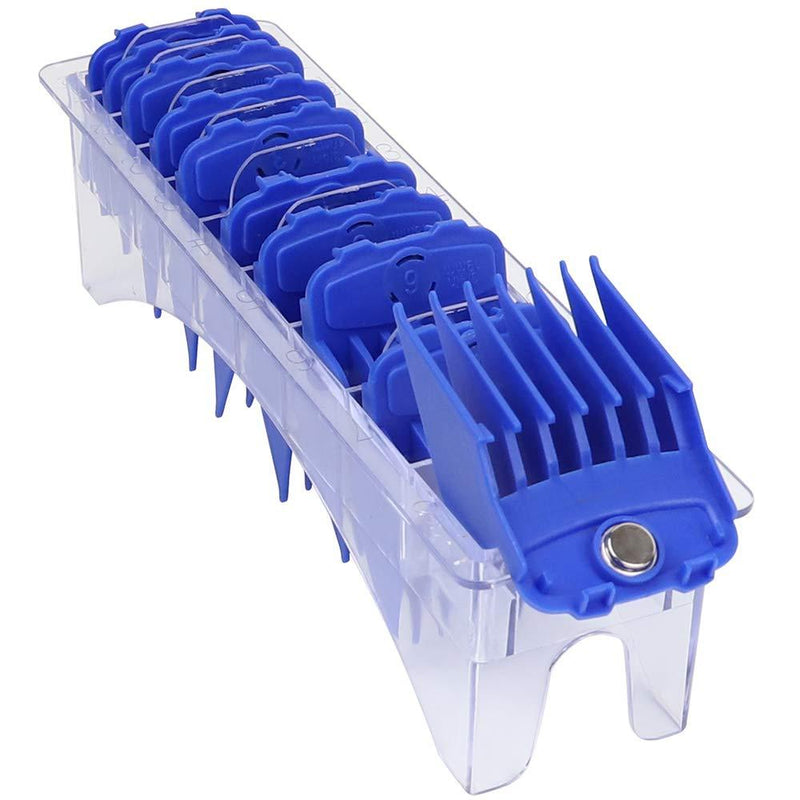 [Australia] - Professional Hair Clipper Guards Guides Hair Cutting Guides #3170-400- 1/8” to 1 fits for all Wahl Clippers (Blue Magnetic 10 pcs) Blue Magnetic 10 pcs 