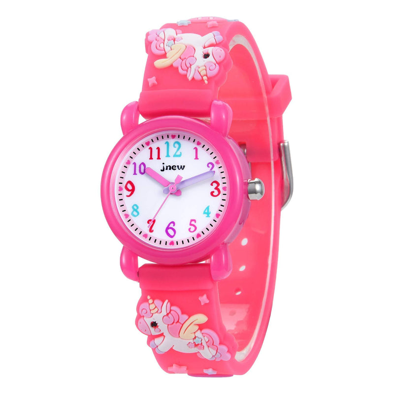 [Australia] - Kids Watch,Girls Watch 3D Cute Cartoon Waterproof Silicone Children Toddler Wrist Watch for 3-10 Year Girls Little Child -Rosered 