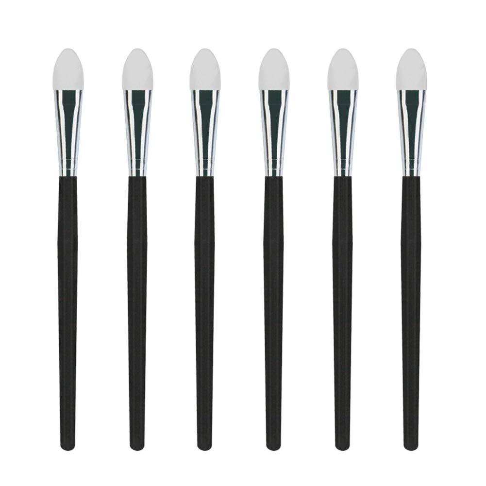[Australia] - LORMAY 6 Pcs Silicone Eyeshadow and Lip Mask Makeup Brushes. Professional Tools for Applying Crème or Liquid Eye Shadows and Lip Colors 6pcs 