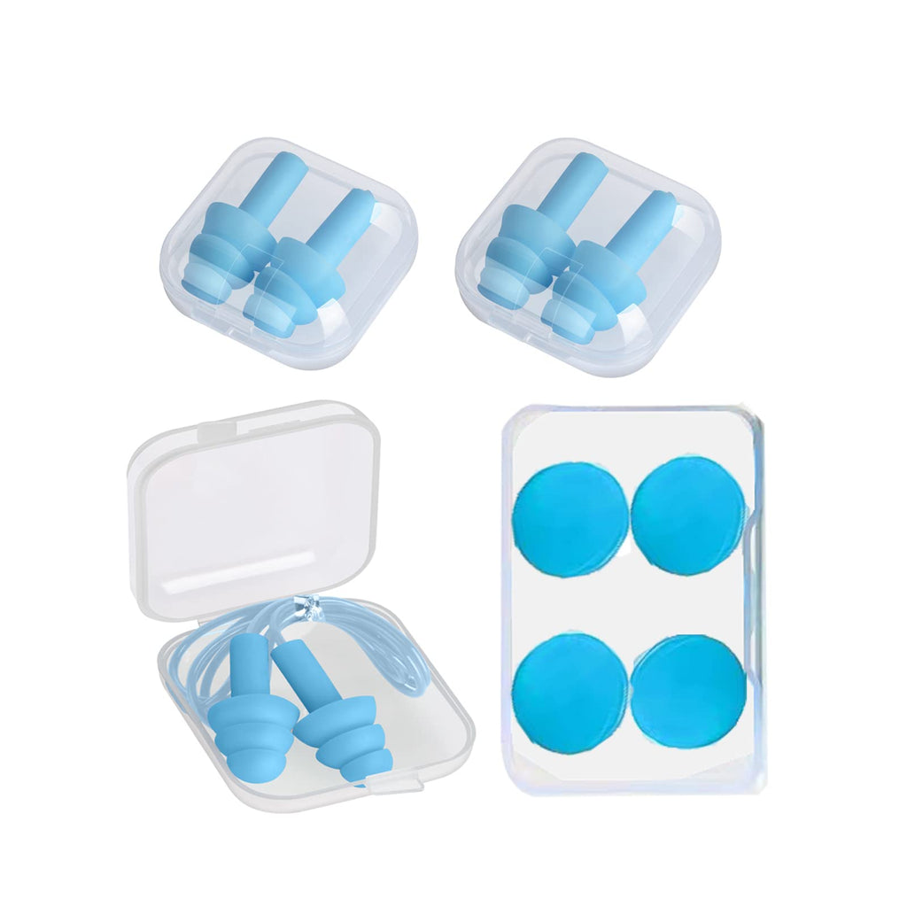 [Australia] - 5 Pairs Reusable Super Soft Silicone Earplugs, Comfortable Ear Plugs That can Quickly Eliminate Noise, Suitable for Swimming, Sleeping, Snoring, Working, Studying, Loud Noise 