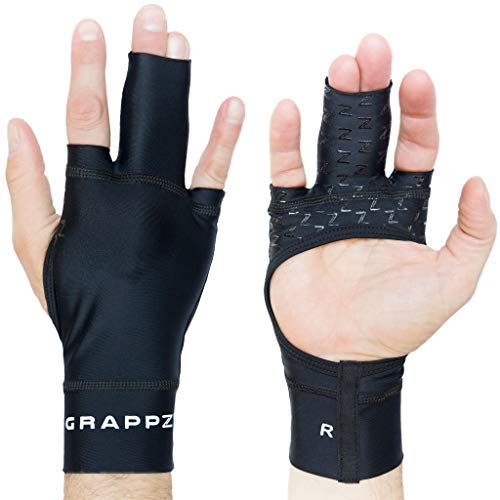 [Australia] - Middle Finger Tape Alternative Compression Gloves Pair, Sports Tape Alternative, Trigger Finger Splint, Injury Jam Protection Splint & Grip Support for BJJ & Sports Black Unisex XX-Large 