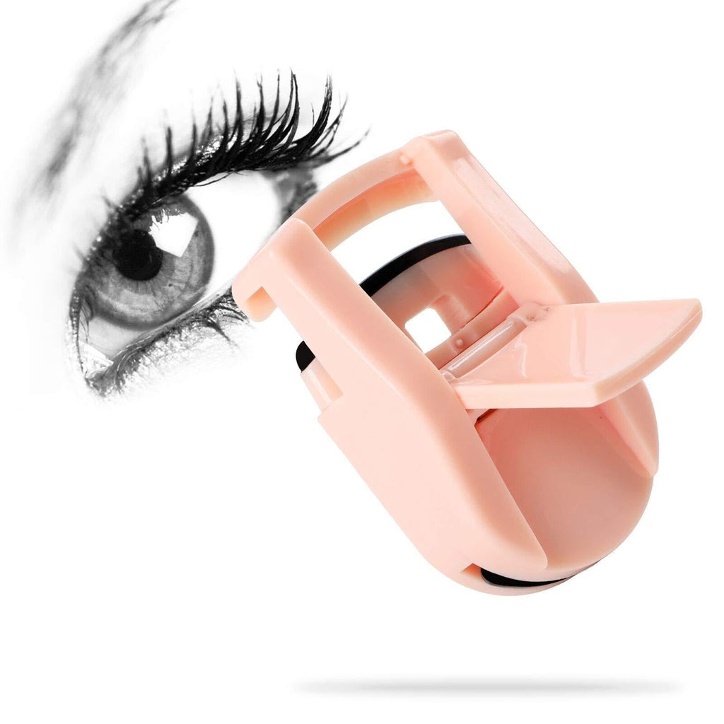 [Australia] - Portable Eyelash Curler Mini Eyelash Curlers for Women Curl Eyelash Clip Lashes Curler with Rubber Pads for Travel Cosmetic Tools (Pink) Pink 