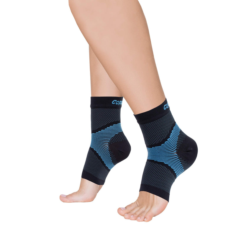 [Australia] - Copper Fit ICE Plantar Fasciitis Compression Ankle Sleeve Infused with Menthol, 1 Pair Large/X-Large 