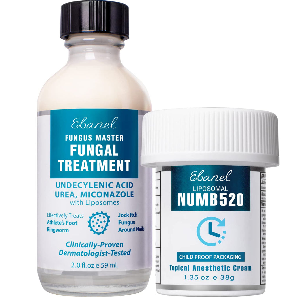 [Australia] - Ebanel Bundle of Fungus Treatment 2 Oz, and Lidocaine Numbing Cream 