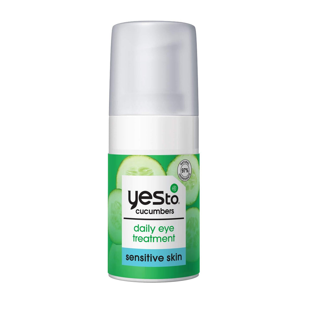 [Australia] - Yes To Cucumbers Daily Eye Treatment, 0.5 Fl Oz + Sensitive Skin + Calm, Soothe and Hydrate Skin + Aloe Vera, Caffeine and Evodia Fruit Extract + 98% Natural Ingredients 