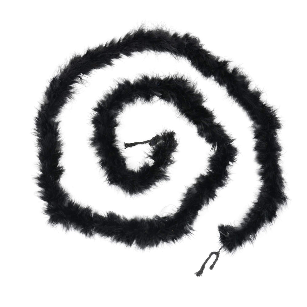[Australia] - 72" Long Fluffy Marabou Feather Boa for DIY Craft Home Decor 14g Black 