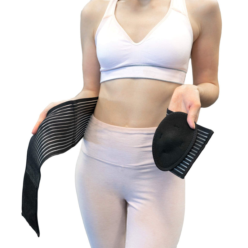[Australia] - RiptGear Umbilical Hernia Belt for Men and Women - Abdominal Support Binder with Compression Pad - Supports Waist and Tummy after Surgery, Postpartum, and Belly Button Hernia Aid (Small/Medium) Small/Medium (Pack of 1) 