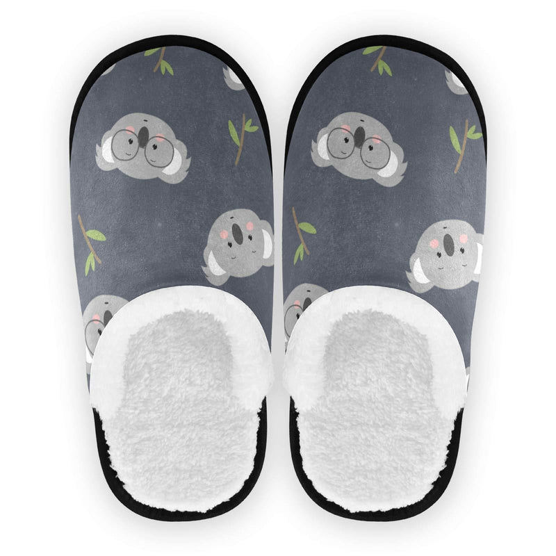 [Australia] - SUABO Cotton Slippers for Womens Mens, Koala Washable Home Shoes Non-Slip Slippers for Travel,Spa,Hotel, M M(US5-8) Multicolor-1 