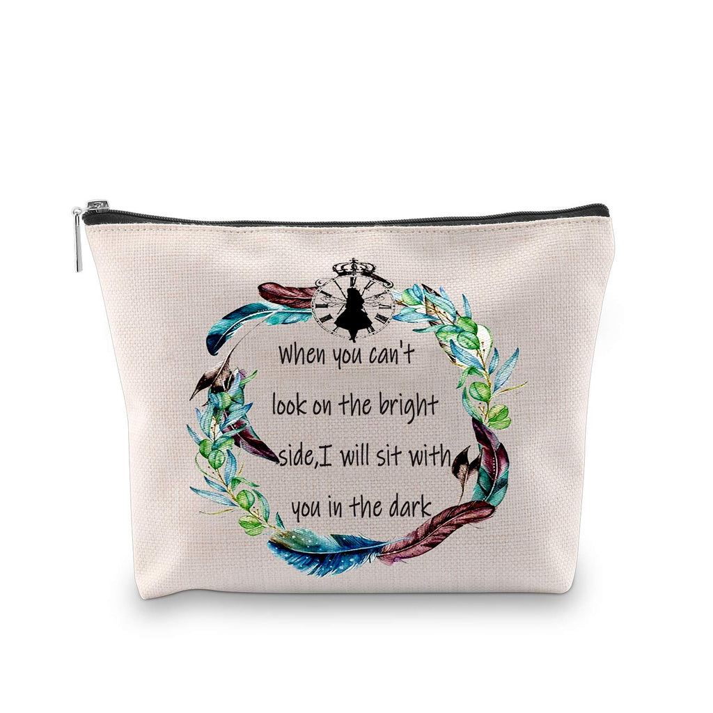 [Australia] - G2TUP Inspirational Alice in Wonderland Quote Makeup Cosmetic Bag Zipper Pouch Alice in Wonderland Accessories for Women (Alice Quote) Alice Quote 