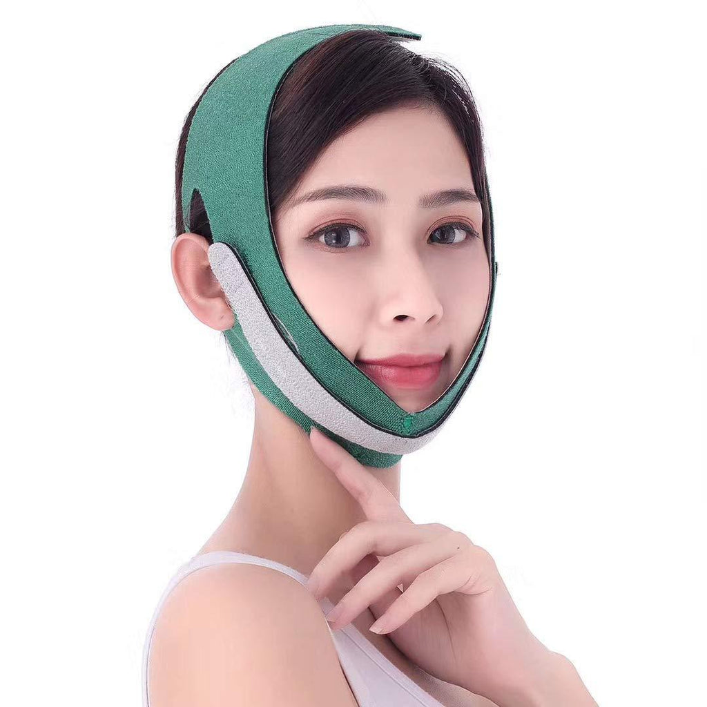 [Australia] - Maxebag Slimming Strap V-Shaped Chin Cheek Lift Up Slimming Slim Mask Thin Belt Strap Band Wrinkle V Face Shaper Green 