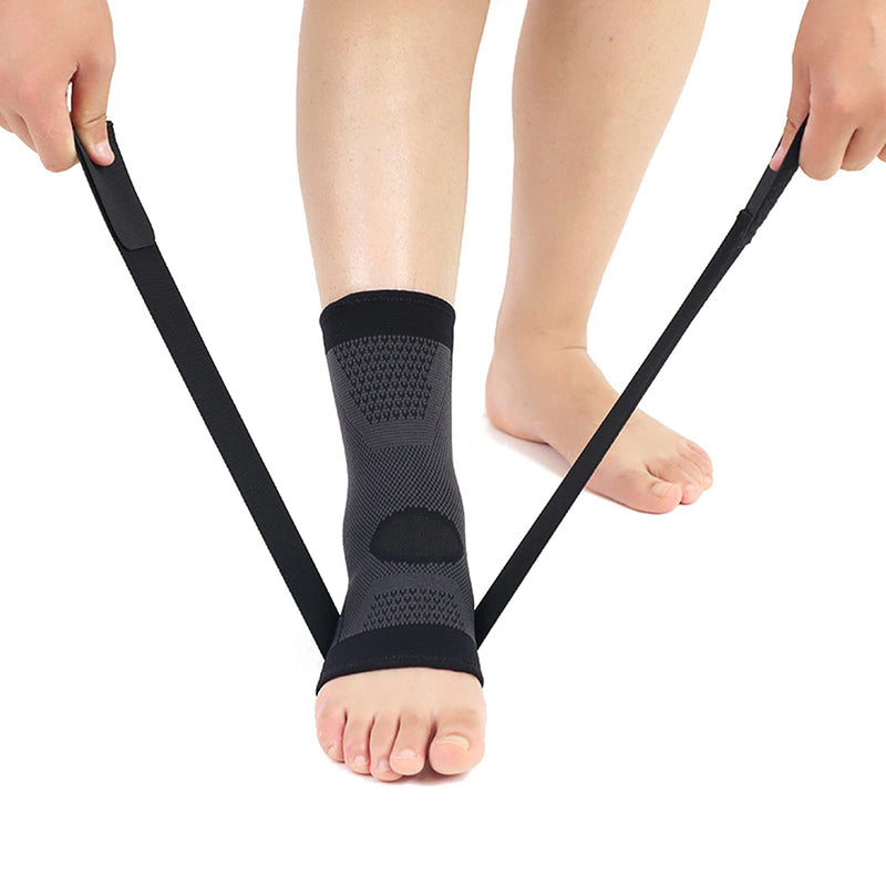 [Australia] - Paskyee Sports Ankle Support, Adjustable Ankle Brace for Women and Men, Stabilize Ligaments, Eases Swelling and Sprained Ankle, Breathable Compression, One Size Fits All Black 