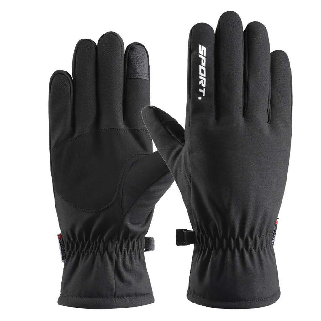 [Australia] - Campsis Waterproof Ski Gloves for Men Black Winter Touchscreen Windproof Gloves Cold Weather Snowboard Gloves for Outdoor Sports Skiing Shoveling Cycling 