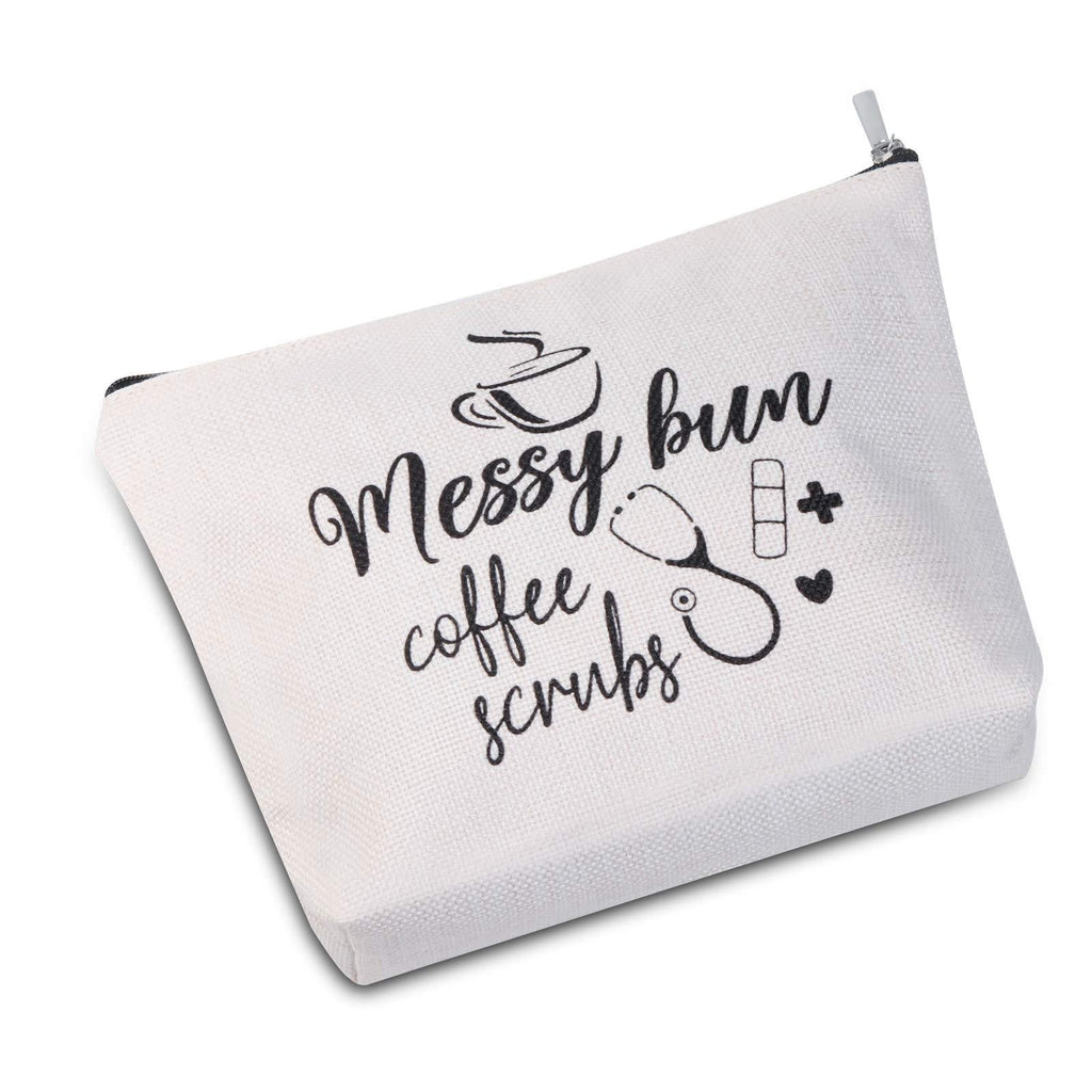 [Australia] - JXGZSO Nurse Bag Messy Bun Coffee Scrubs Nurse Life Bag Nurse Gift for RN Nursing Christmas Gift for Nurse (Messy Bun Coffee Scrubs) 