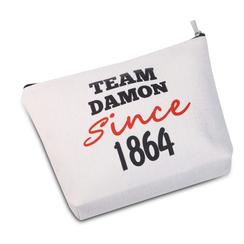 [Australia] - JXGZSO Team Damon/ Stefan/ Salvatore Since 1864 Cosmetic Bag Vampire Fandom MAKE-UP Bag Gift For Her (Team Damon) 