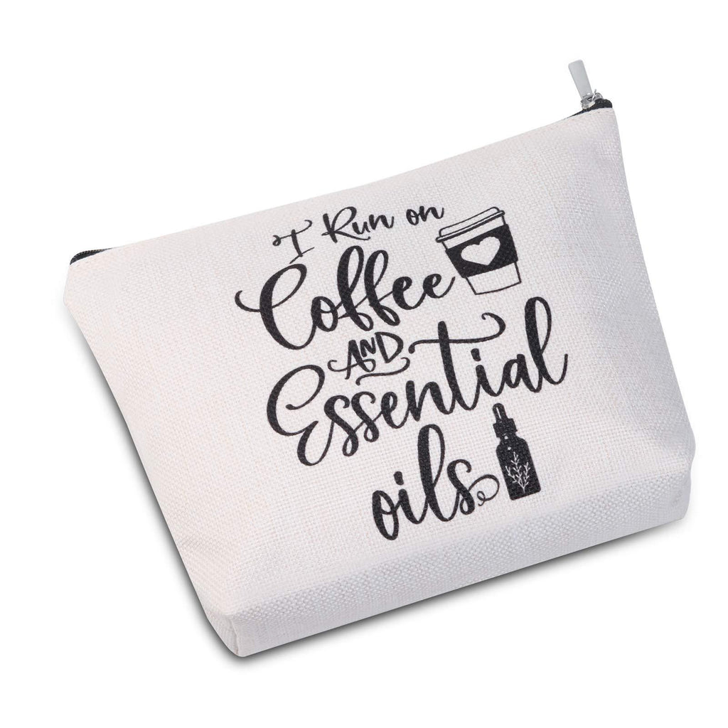 [Australia] - JXGZSO Essential Oils Bag Essential Oils Accessories I Run on Coffee And Essential Oils Makeup Bag Essential Oils Gift (Run on Coffee) 