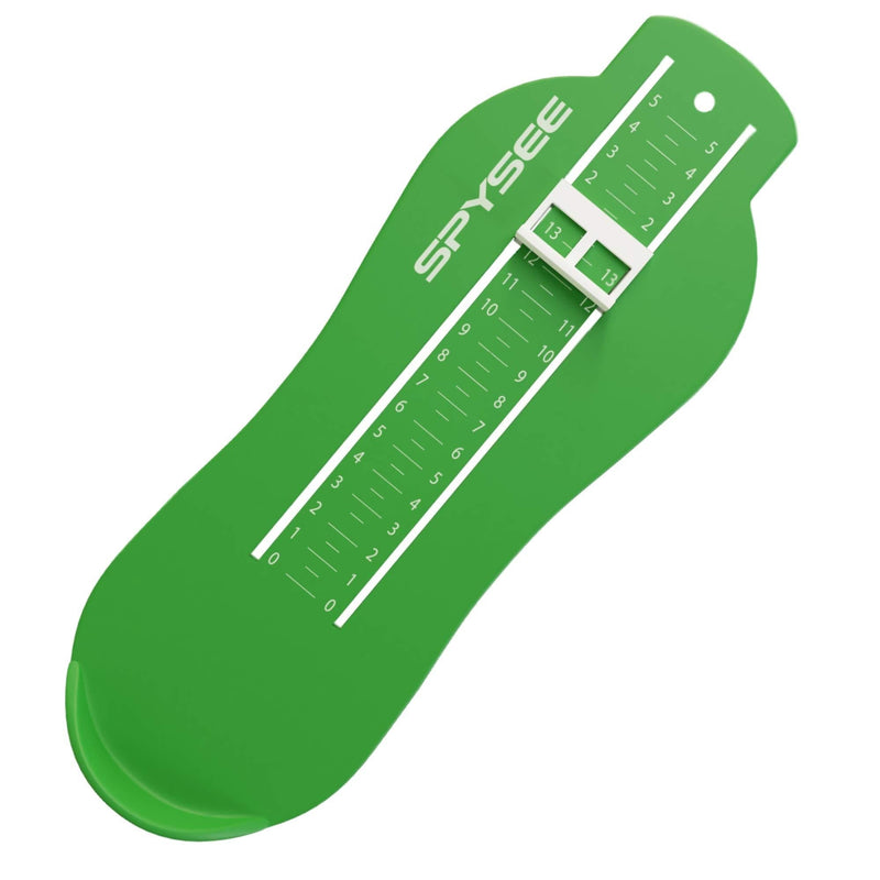[Australia] - Kids Foot Measurement Device US SIZES | Professional Foot Gauge Kids Measuring Shoe Sizer for 0-8 Years Old Use (GREEN) 
