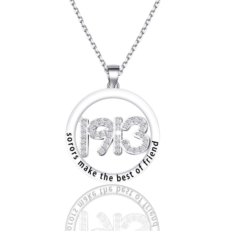 [Australia] - UJIMS Delta Sigma Theta Sorority Paraphernalia Jewelry Funny Sisterhood Keychain Sorors Make The Best Of Friend Gift for Her Greek Inspired Sorority Gift Finer 1913 Necklace 