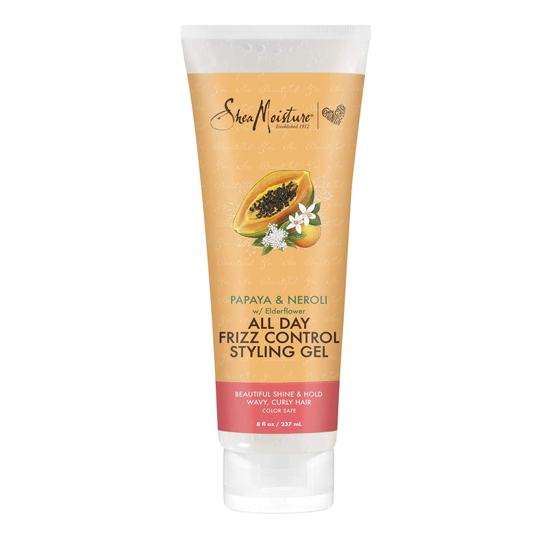 [Australia] - SheaMoisture Frizz Control Styling Gel for Curly Hair Papaya and Neroli Alcohol Free Hair Gel Oz, 8 Ounce 