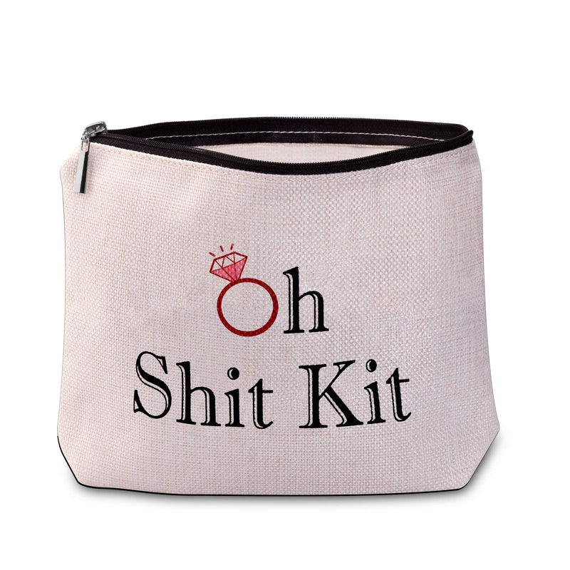 [Australia] - Funny Bachelorette Kit Bags Bridal Shower Gift Oh Shit Kit Makeup Bag Wedding Party Cosmetic Bag Bridesmaid Makeup Pouch (Oh Shit Kit) 