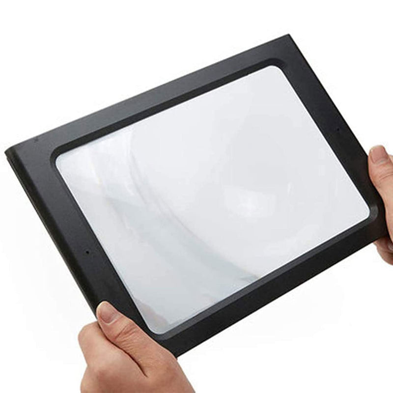 [Australia] - Hanme Full Page Reading Magnifier with LED Lighted, 5X Hands-Free Rectangular Magnifying Glass, for Low Vision Seniors Repair Observation 