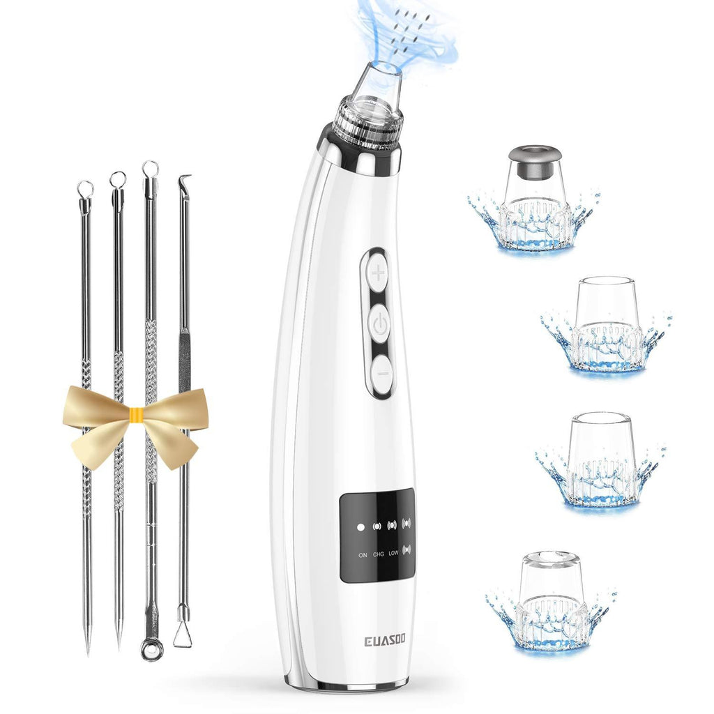 [Australia] - Blackhead Pore Vacuum Cleaner Remover, 2021 Upgraded Facial Pore Cleaner Electric USB Rechargeable Acne Comedone Whitehead Extractor with 5 Probes and Blackhead Remover Kit Suction for Women & Men 