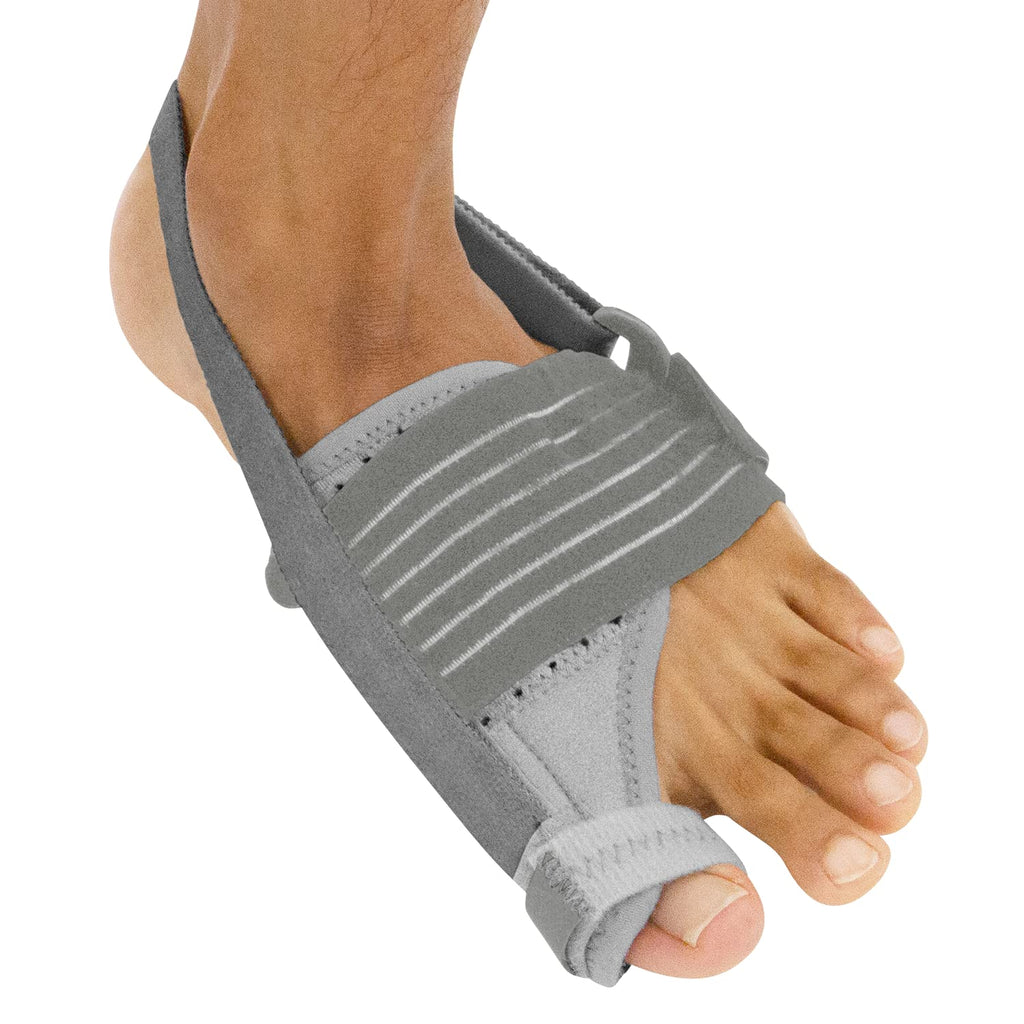 [Australia] - Vive Full Foot Bunion Splint- Toe Separator and Corrector for Hallux Valgus, Overlapping and Crooked Toes - Hammer Toe Straightener - Orthopedic Soft Brace Pain Relief- Ideal For Men and Women (Gray)) Gray 