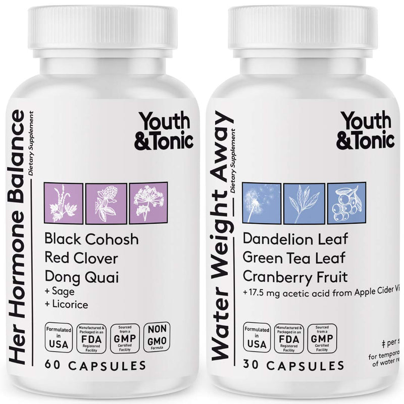 [Australia] - Water Retention Pills for Women PMS Period Perimenopause | Natural Diuretics for Water Loss to Relief Swelling & Belly Bloating | Balance Body Water Weight for Excess Fluid & Female Hormonal Support 