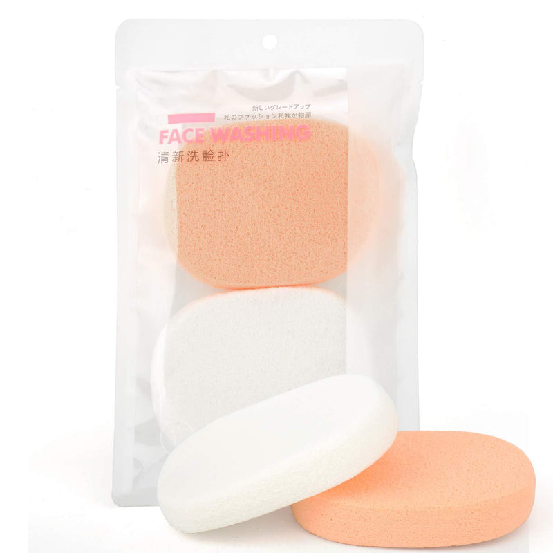 [Australia] - Facial Shower Cleansing Sponges, Reusable Powder Puff Make Up Cosmetic Beauty Sponge Blender Pads for Facial, Body, Bath, Spa, Makeup Remover A Style 
