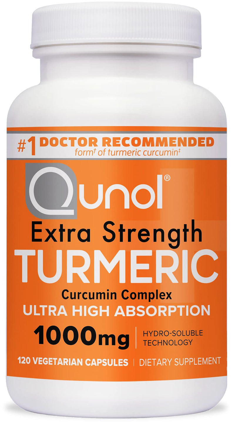 [Australia] - Turmeric Curcumin Capsules, Qunol with Ultra High Absorption 1000mg, Joint Support, Dietary Supplement, Extra Strength,Vegetarian Capsules , 120 Count (Pack of 1) 120 Count (Pack of 1) 