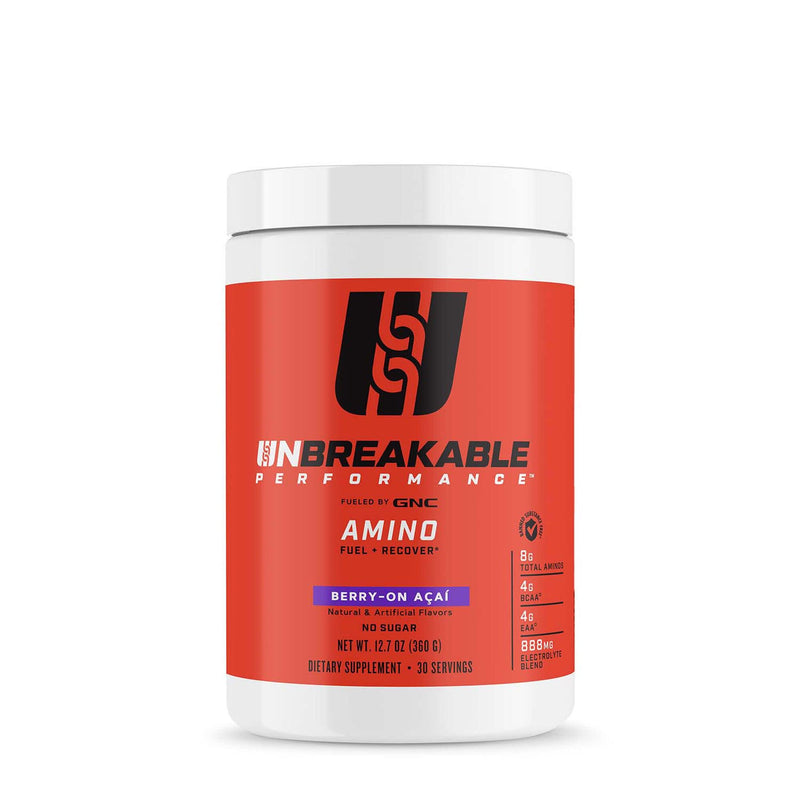 [Australia] - GNC Unbreakable Performance Amino | Feul + Recover, Banned Substance Free | Berry-On Acai | 30 Servings Berry On Acai 